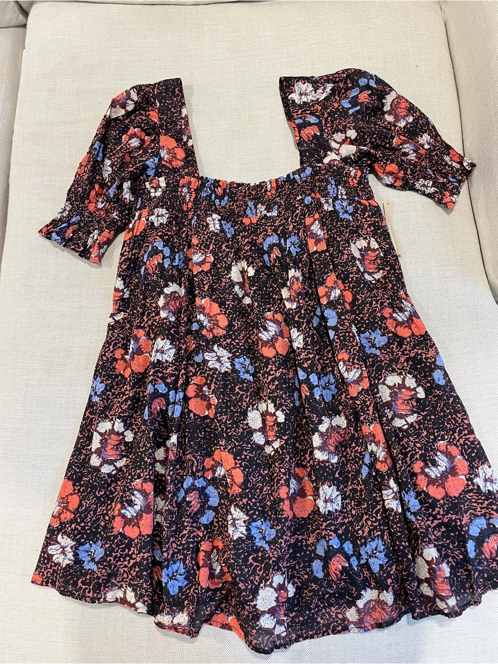 Cleobella Mischa Smocked Mini Dress in Floral Print- NWT